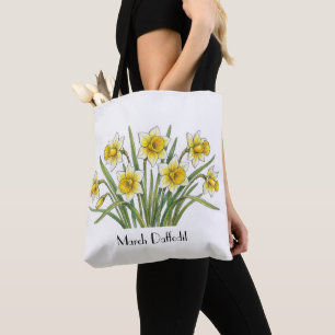 March Daffodil Flowers  Tote Bag