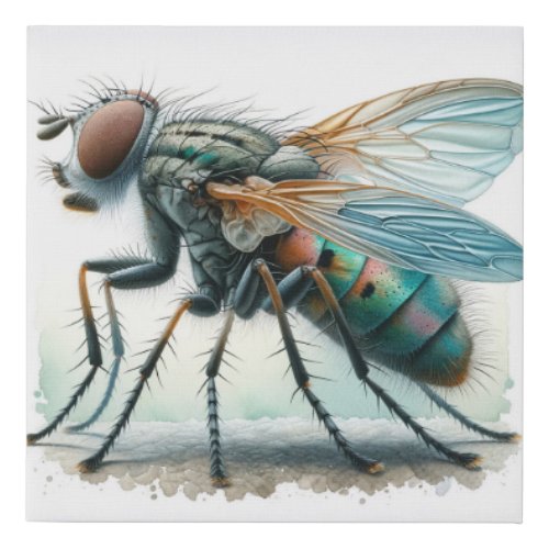 March fly Bibionidae 260524IREF111 _ Watercolor Faux Canvas Print