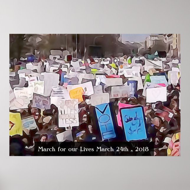 March for our Lives Gun Control Rally poster (Front)