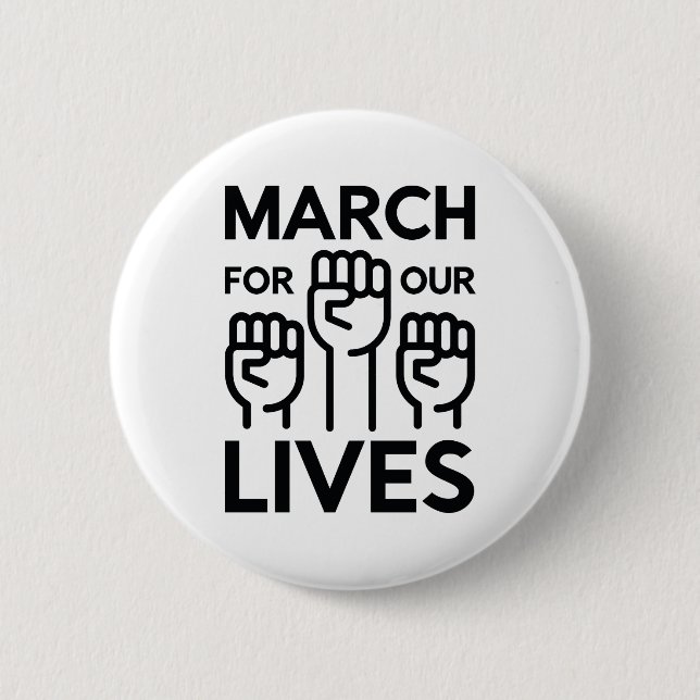 March For Our Lives Pinback Button (Front)