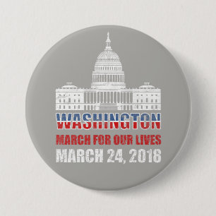 March For Our Lives, Protest, Anti Guns Button