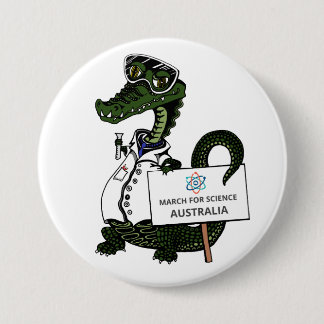 March for Science Australia - Crocodile - Pinback Button