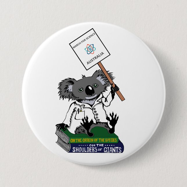 March for Science Australia - Koala Button (Front)