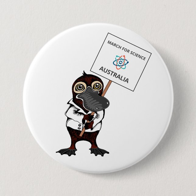 March for Science Australia - Platypus - Pinback Button (Front)