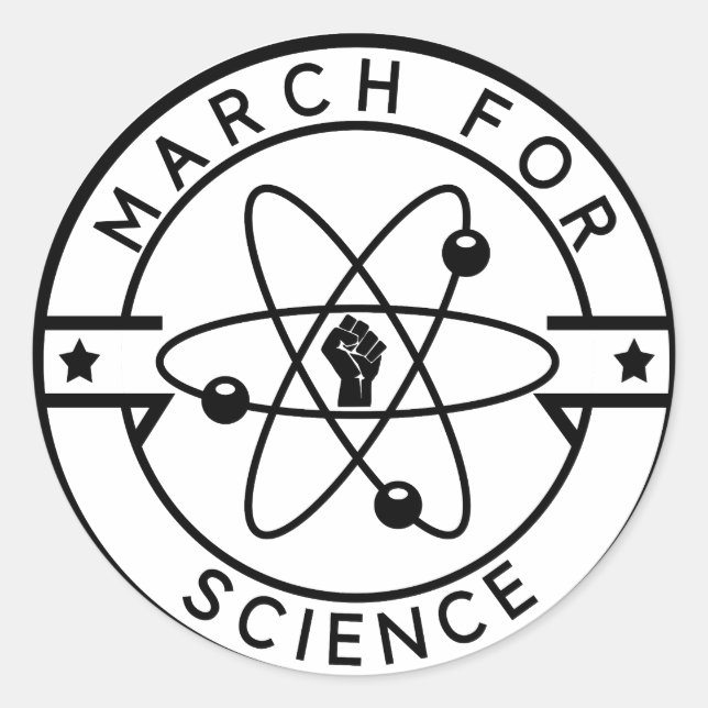 march_for science classic round sticker (Front)