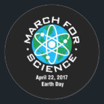 March For Science Earth Day 2017  Classic Round Sticker<br><div class="desc">March For Science Earth Day 2017</div>