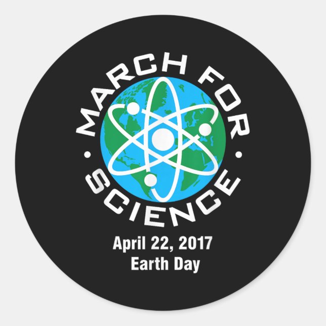 March For Science Earth Day 2017  Classic Round Sticker (Front)