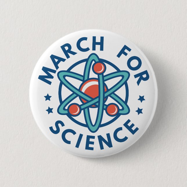 March For Science Pinback Button (Front)
