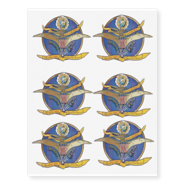 March for Science: temp tattoos (Front)