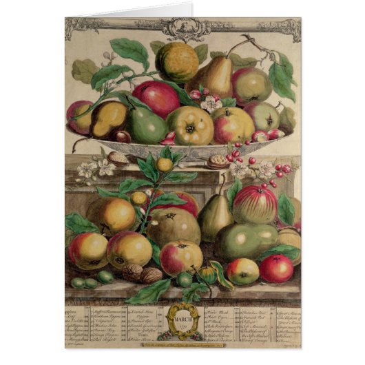 March, from 'Twelve Months of Fruits' Cards (Front)