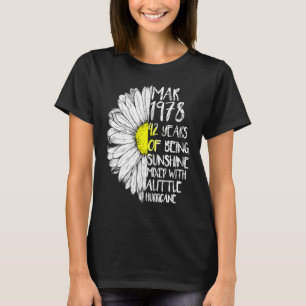 MARCH Girl Made In 1978 42nd Sunshine Hurricane Bi T-Shirt