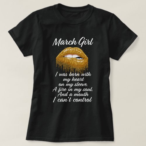 March Girls womens Birthday shirt Zodiac tee