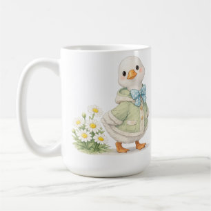 March Goose daisy adorable valentine illustration Coffee Mug