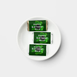 March Happy Birthday Four Leaf Clover Hershey's Miniatures