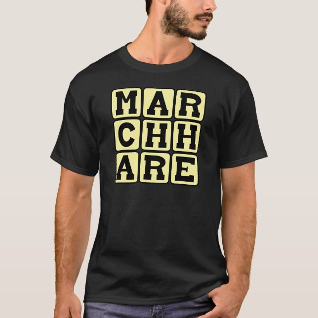 March Hare, Easter Bunny T-Shirt (Front)