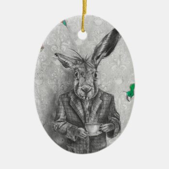 March Hare Ornament Alice In Wonderland Ornament by Deanna_Davoli at Zazzle