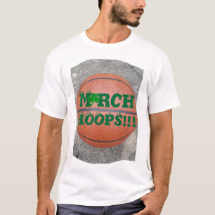 March HOOPS Basketeball Shamrock Bouncing Eyes T-Shirt