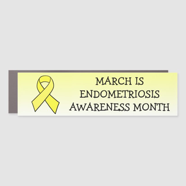 MARCH IS ENDOMETRIOSIS AWARENESS MONTH CAR MAGNET (Front)