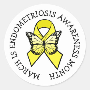 Endometriosis Awareness Ribbon  Vinyl Wall Decal or Car Sticker