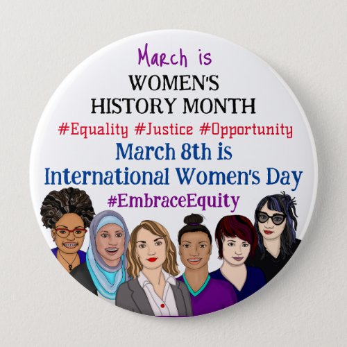 March is International Womens Day   Large Button