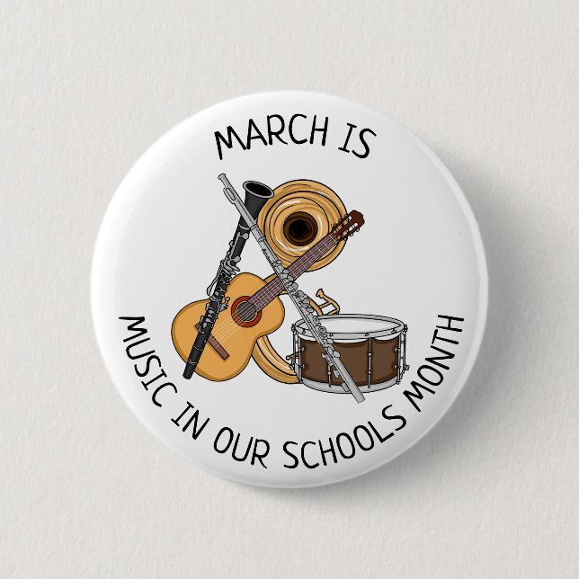 March is Music in our Schools Month Button (Front)