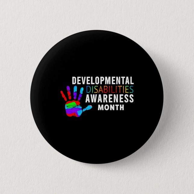 March Is National Developmental Disabilities Aware Button (Front)