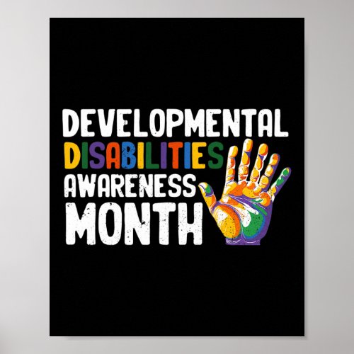 March Is National Developmental Disabilities Aware Poster