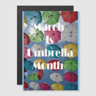 March Is Umbrella Month Magnetic Card