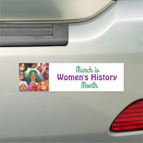 March is Womens History Month Car Magnet