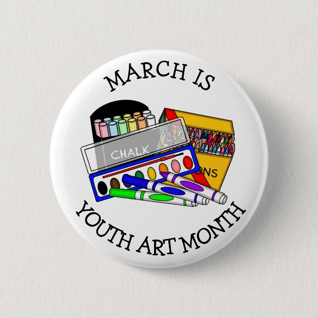 March is Youth Art Month Button (Front)