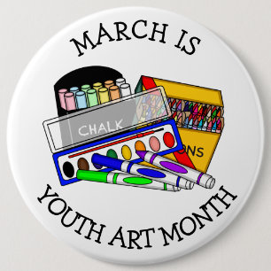 March is Youth Art Month   Button