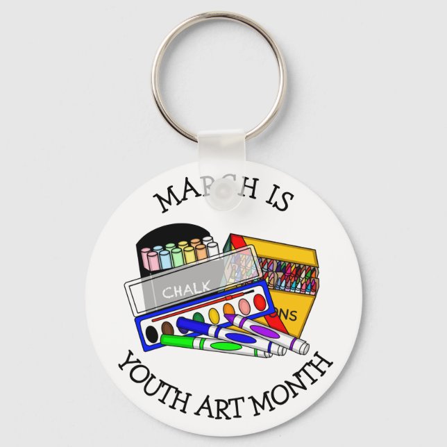 March is Youth Art Month    Keychain (Front)