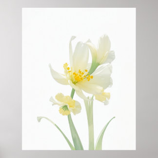 March Jonquil Birth Flower Poster