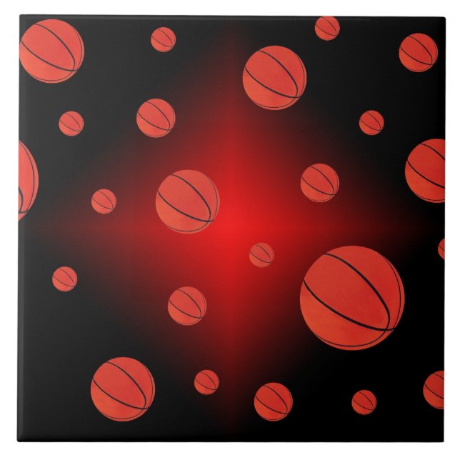 March Madness Basketball Ceramic Tile (Front)