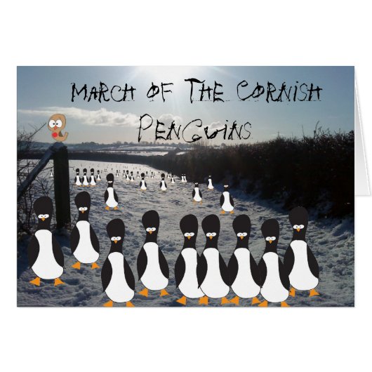 March of the Cornish Penguins Cards (Front Horizontal)