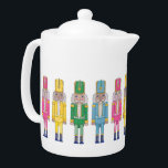 March of the Nutcracker Soldiers Christmas Teapot<br><div class="desc">A sweet teapot for the whimsical Nutcracker fan in your life</div>