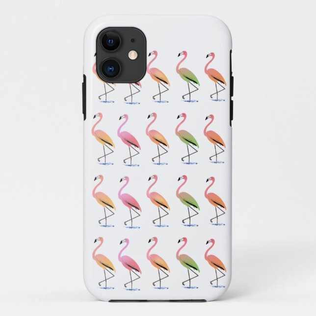 March of the Tropical Flamingos Case-Mate iPhone Case (Back)