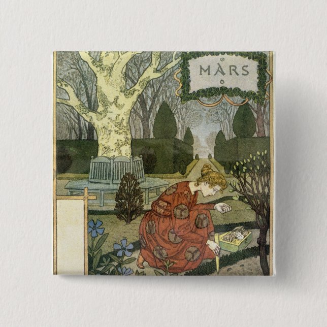 March Pinback Button (Front)