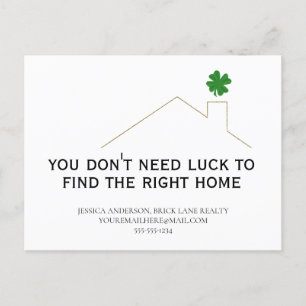 March Real Estate Marketing Shamrock Postcard