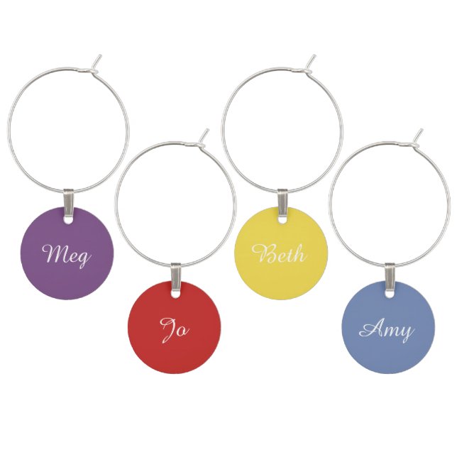 March Sisters, Little Women Wine Charms (Staggered)