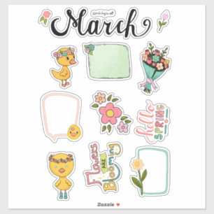 March Sticker Sheet – Spring Awakening