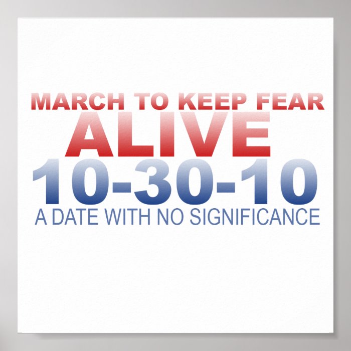 March To Keep Fear Alive Poster