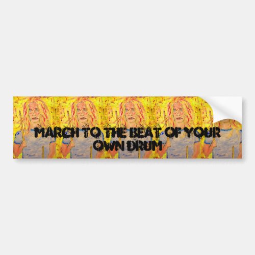 march to the beat bumper sticker