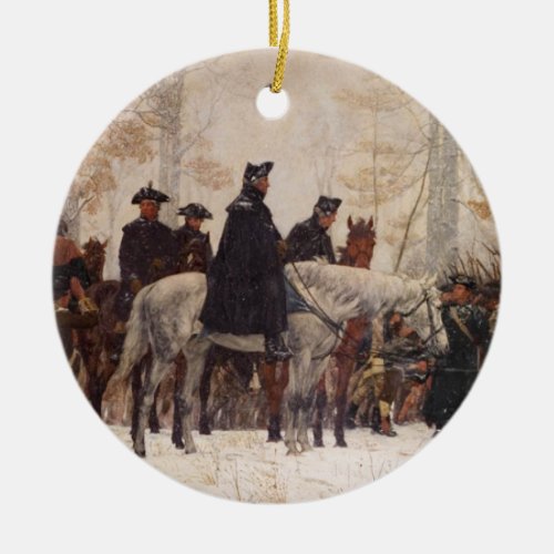 March to Valley Forge _ William Trego  1883 Ceramic Ornament
