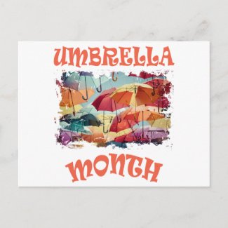 March - Umbrella Month - Appreciation Day Postcard