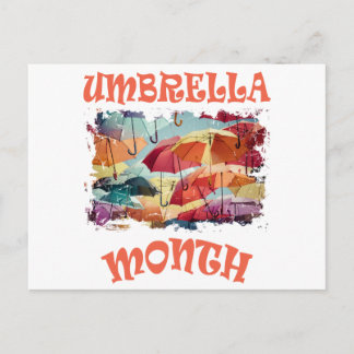 March - Umbrella Month - Appreciation Day Postcard