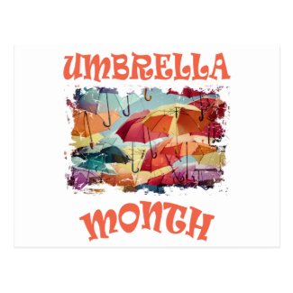 March - Umbrella Month - Appreciation Day Postcard