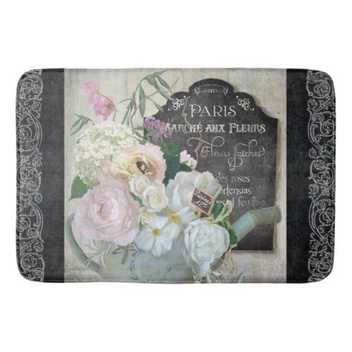 Marche aux Fleurs Paris Flower Market Home Decor Bath Mat