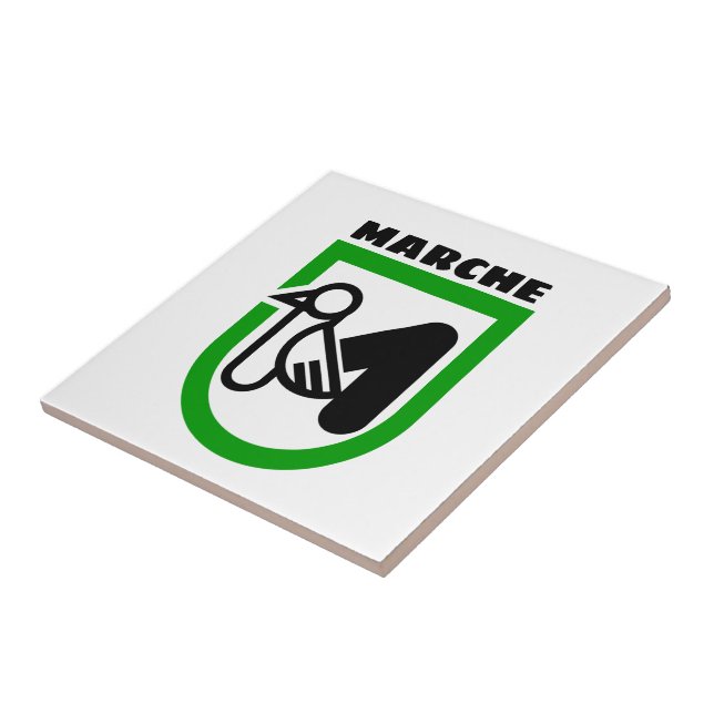 Marche coat of arms (Italy) Ceramic Tile (Side)