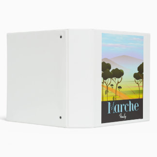 Marche Italy travel poster 3 Ring Binder